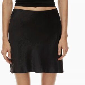 Babaton Aritzia slip satin mini skirt